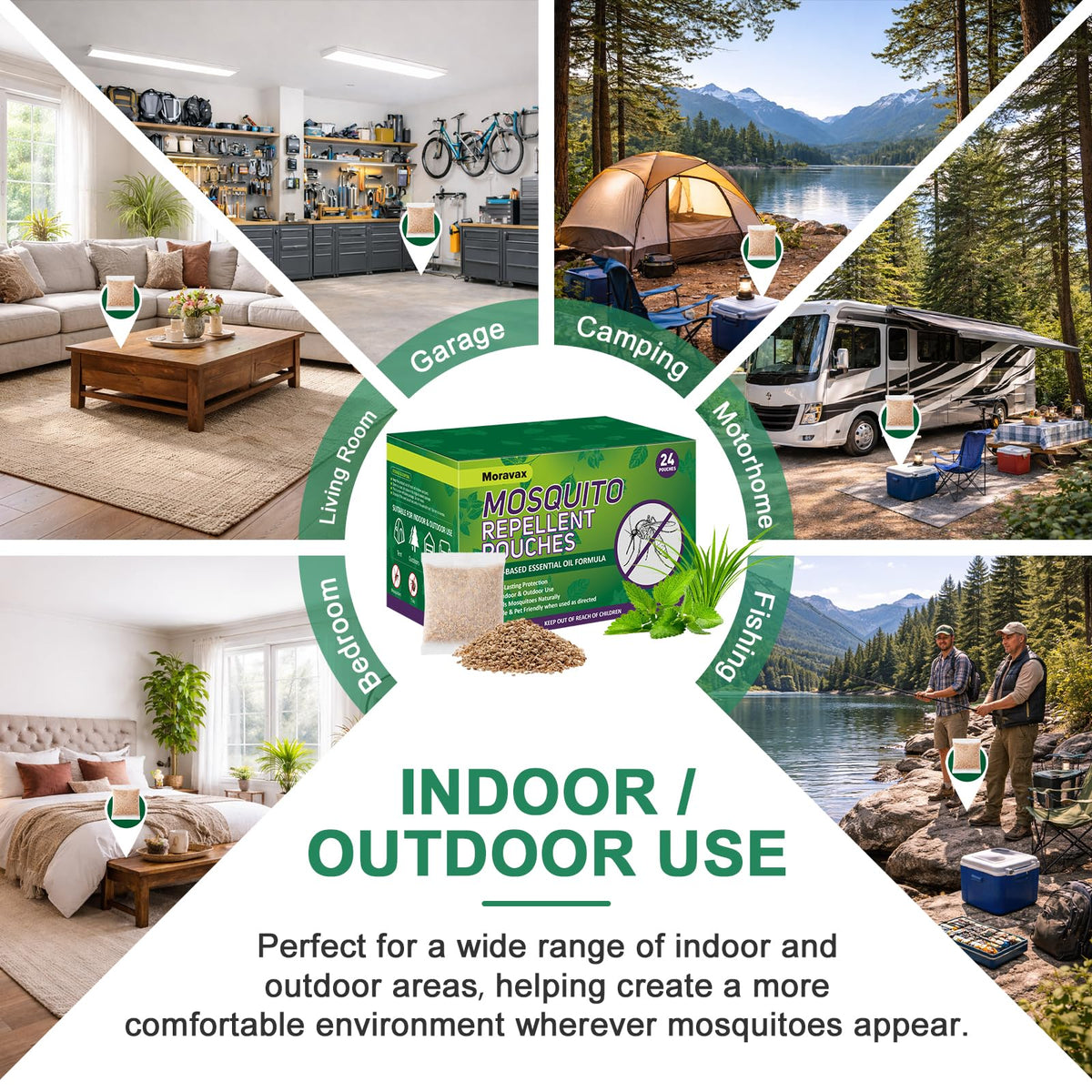 Moravax mosquito pouch for tents ensures continuous protection during outdoor adventures