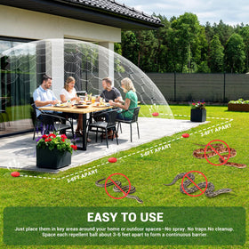 Moravax snake balls garage placement protects stored items and spaces.