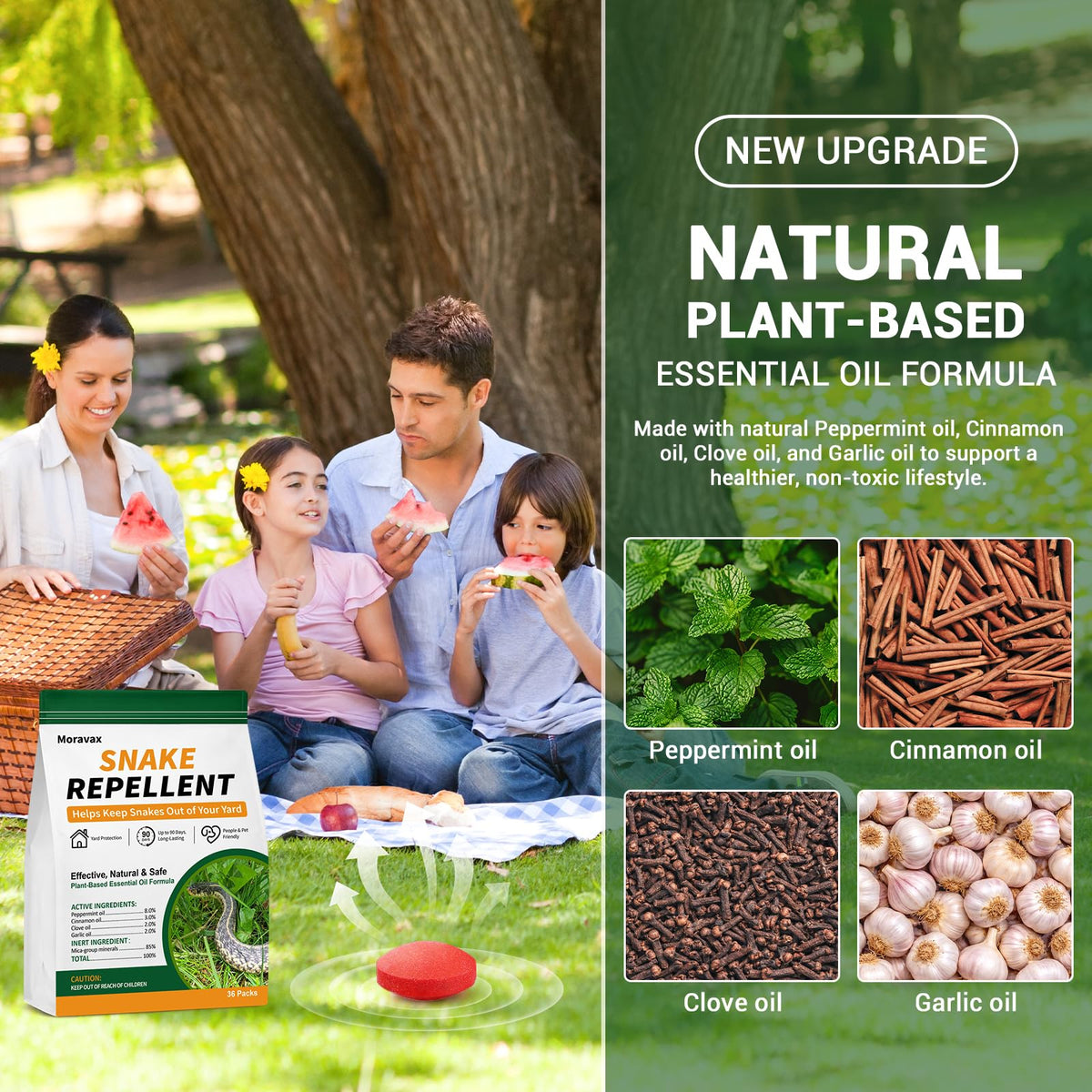 Moravax snake balls outdoor yard setup deter snakes with long-lasting scent.