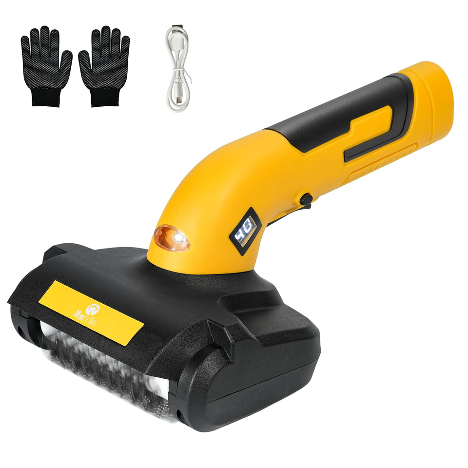 MORCLIN electric grill brush with LED light for precise, low-light cleanup.