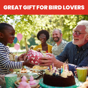 More Birds wide opening makes filling effortless for quick setup