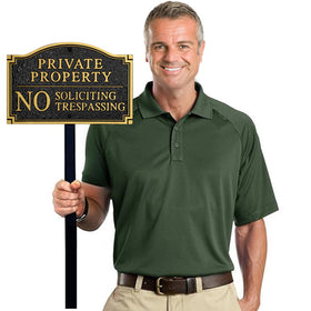 Morgtta 11.5 by 7.5 inch plaque with a 31.5 inch stake for secure mounting