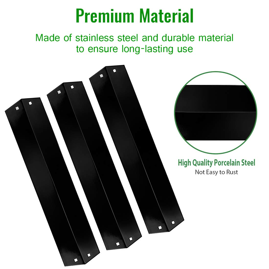 Moriintl heat plate for Chargriller 3001 ensures steady temperatures while grilling.