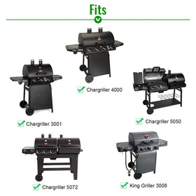 Moriintl shield deflector for Chargriller 5050 protects burners during cooking.