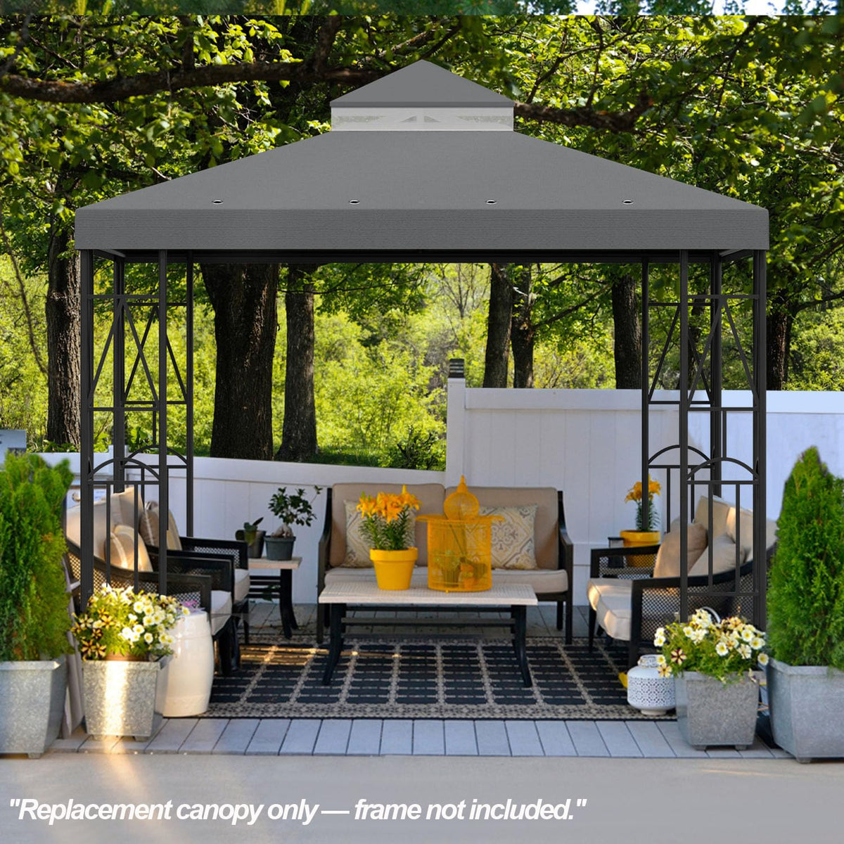 Morikoro easy-install with Velcro straps enables quick gazebo setup.