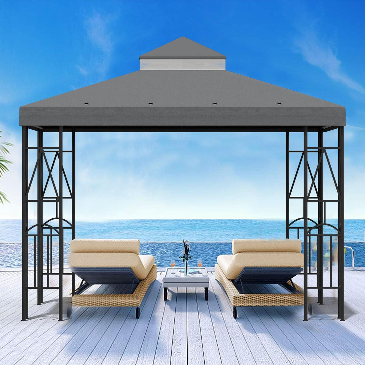 Morikoro mosquito-net feature enhances outdoor comfort while keeping insects out.