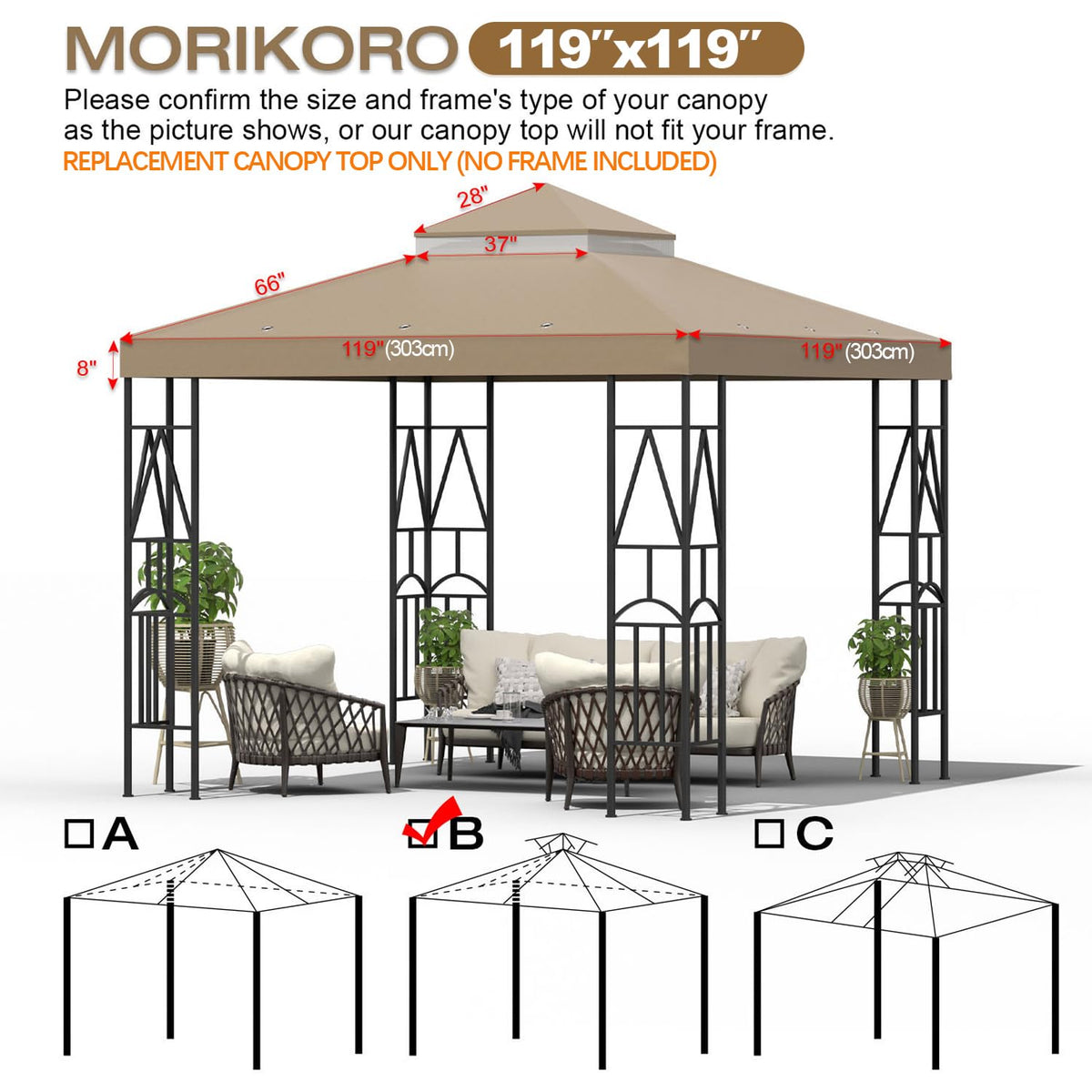 Morikoro waterproof-uv-coating provides durable sun protection and rain resilience.