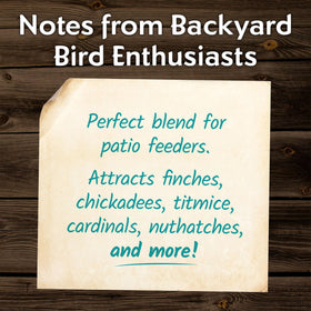 Morning Song shell-free blend with canary seed and sunflower chips provides high-energy meals.