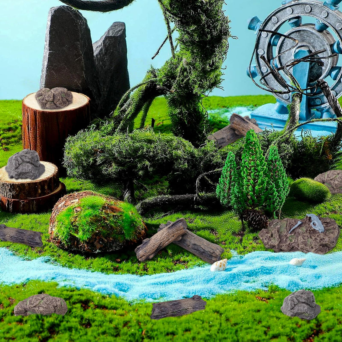 Morofme micro landscape stones provide durable accents for displays