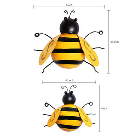 MorTime bee wall art hanging sculpture enhances garden ambiance when hung on trees or porches.
