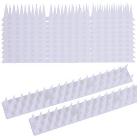 MorTime bird spikes installed on a fence to deter small birds
