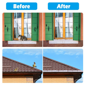 MorTime spikes installed on sheds and terraces for outdoor protection
