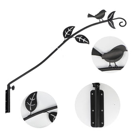 MorTime heavy-duty metal construction supports lanterns and bird feeders securely