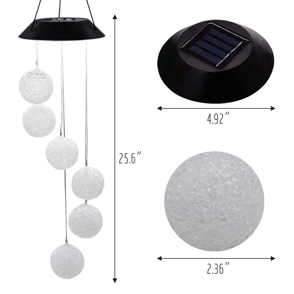 MorTime color-change wind chime illuminates softly at night for ambient garden glow