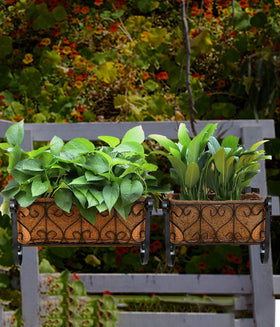 MorTime railing flower pots holder decor on balcony fence