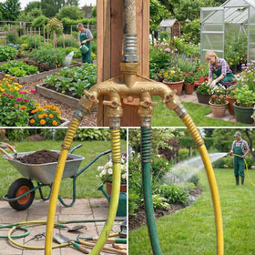 Morvat brass 4-Way Splitter designed for durability in various weather conditions.