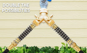 Morvat multi-use hose connector ideal for RVs, camping, car washing and garden care.