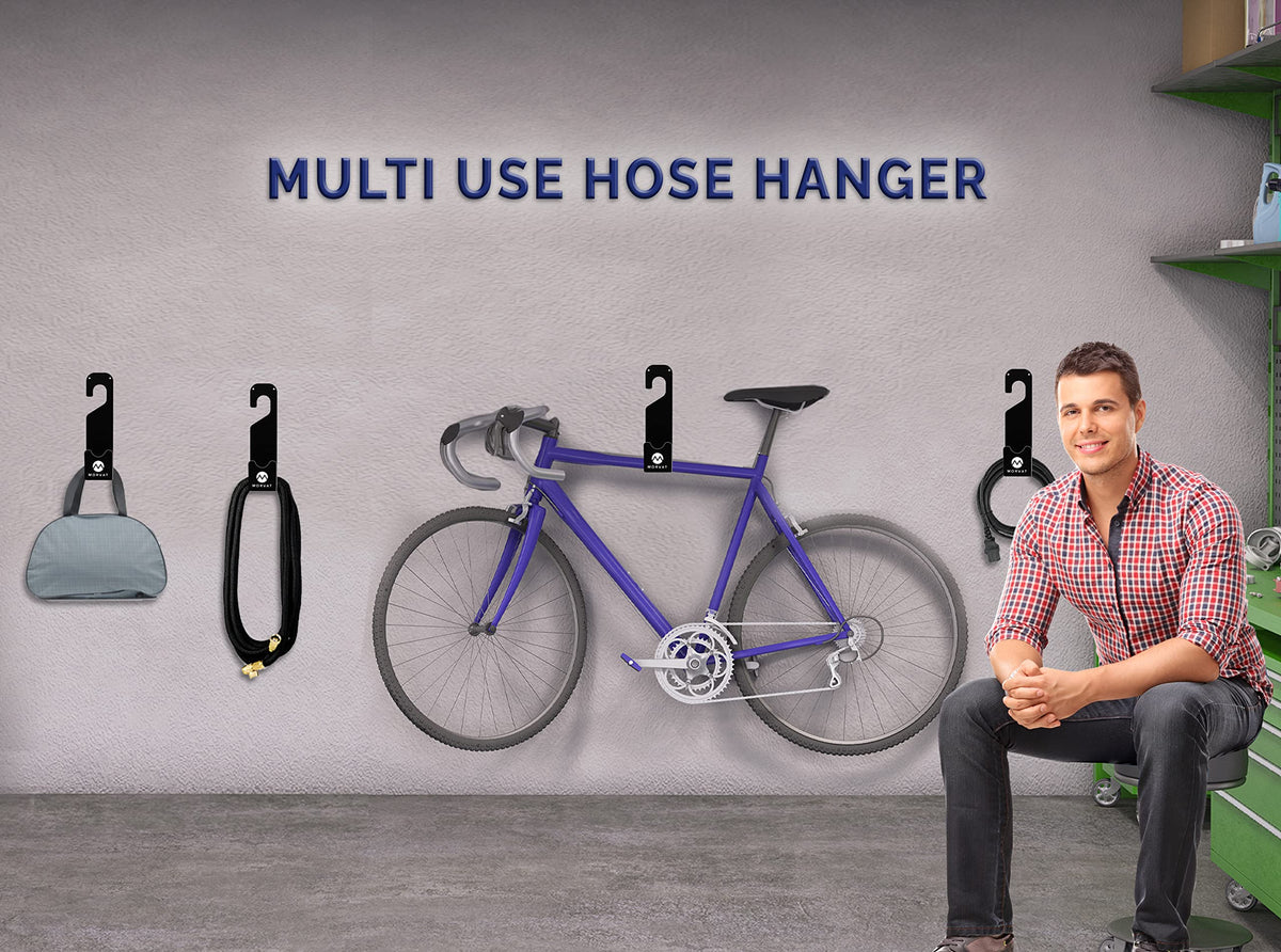 Morvat Premium 150 Ft Hose Hanger promotes garden organization and neat spaces