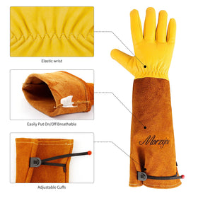Morzejar breathable leather garden gloves maintaining cool hands