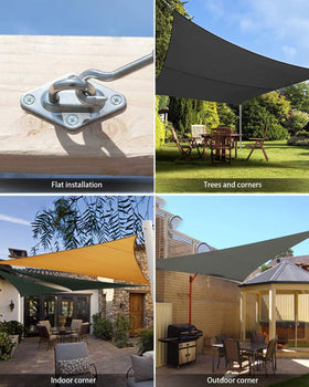 Morzejar pad eyes provide secure anchor points for shade sails