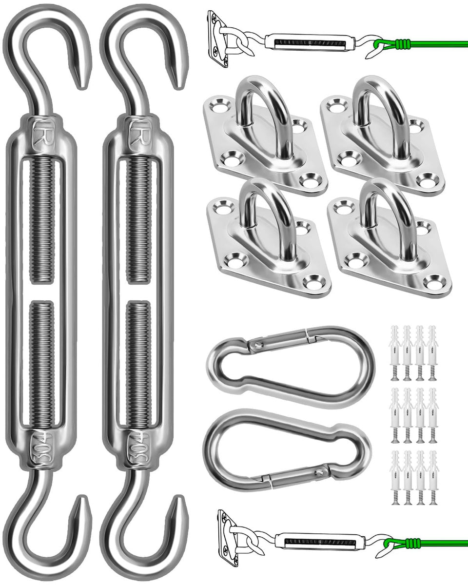 Morzejar stainless steel shade sail hardware kit ready for quick installation