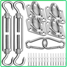 Morzejar sun shade hardware 6in kit for durable outdoor shade installations.