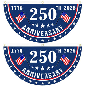 MOSADO 250th Anniversary flag front view showing bold colors for outdoor display.