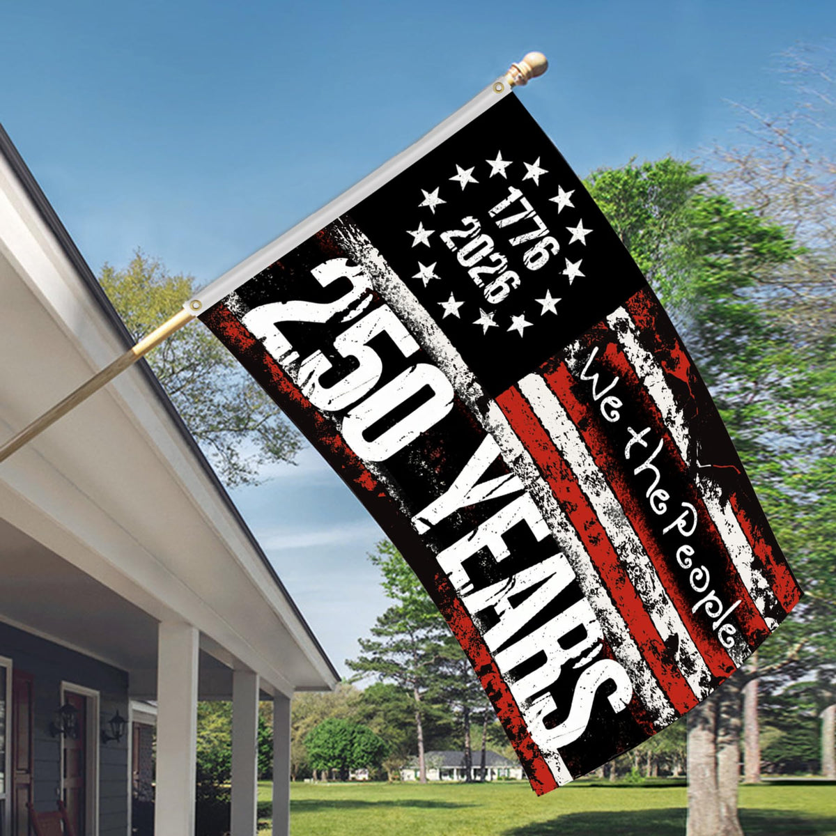 MOSADO front-door wall hanging flag for year-round patriotism.