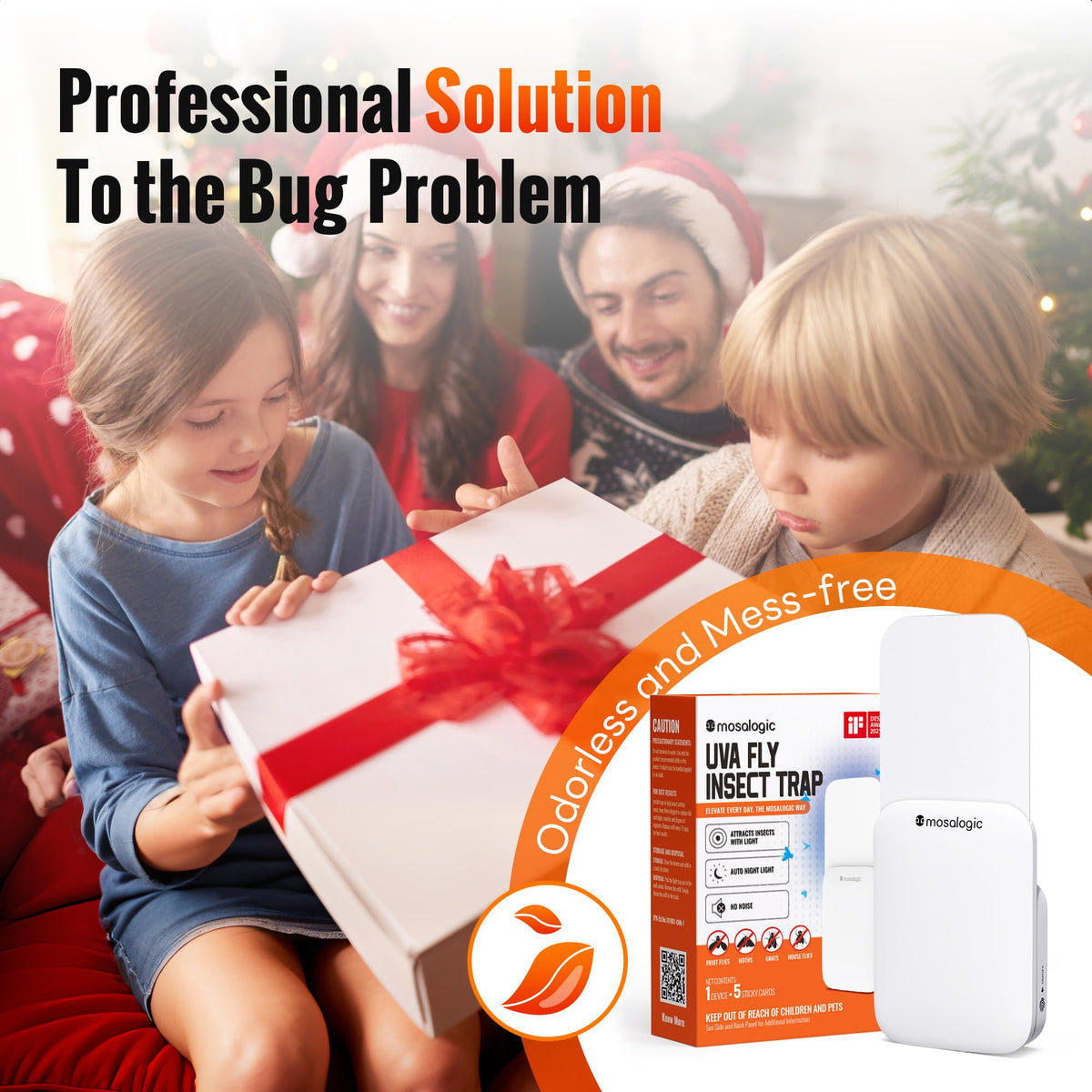 Mosalogic discreet plug-in trap blends with decor while protecting spaces.