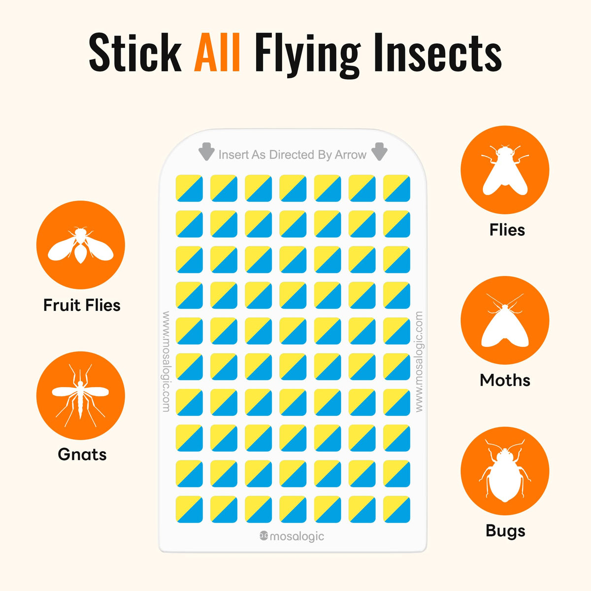 Mosalogic fly trap indoor glue card helps keep kitchens pest-free and odor-free