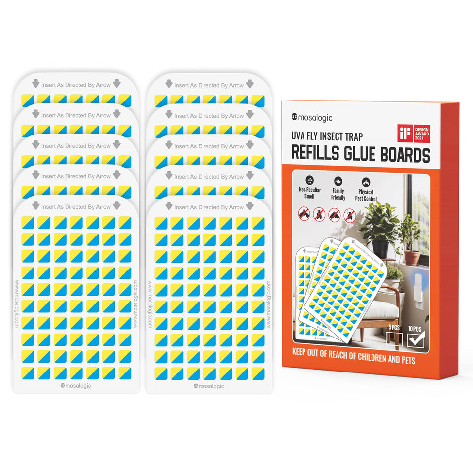 Mosalogic sticky card refill for indoor trap captures flying insects effectively
