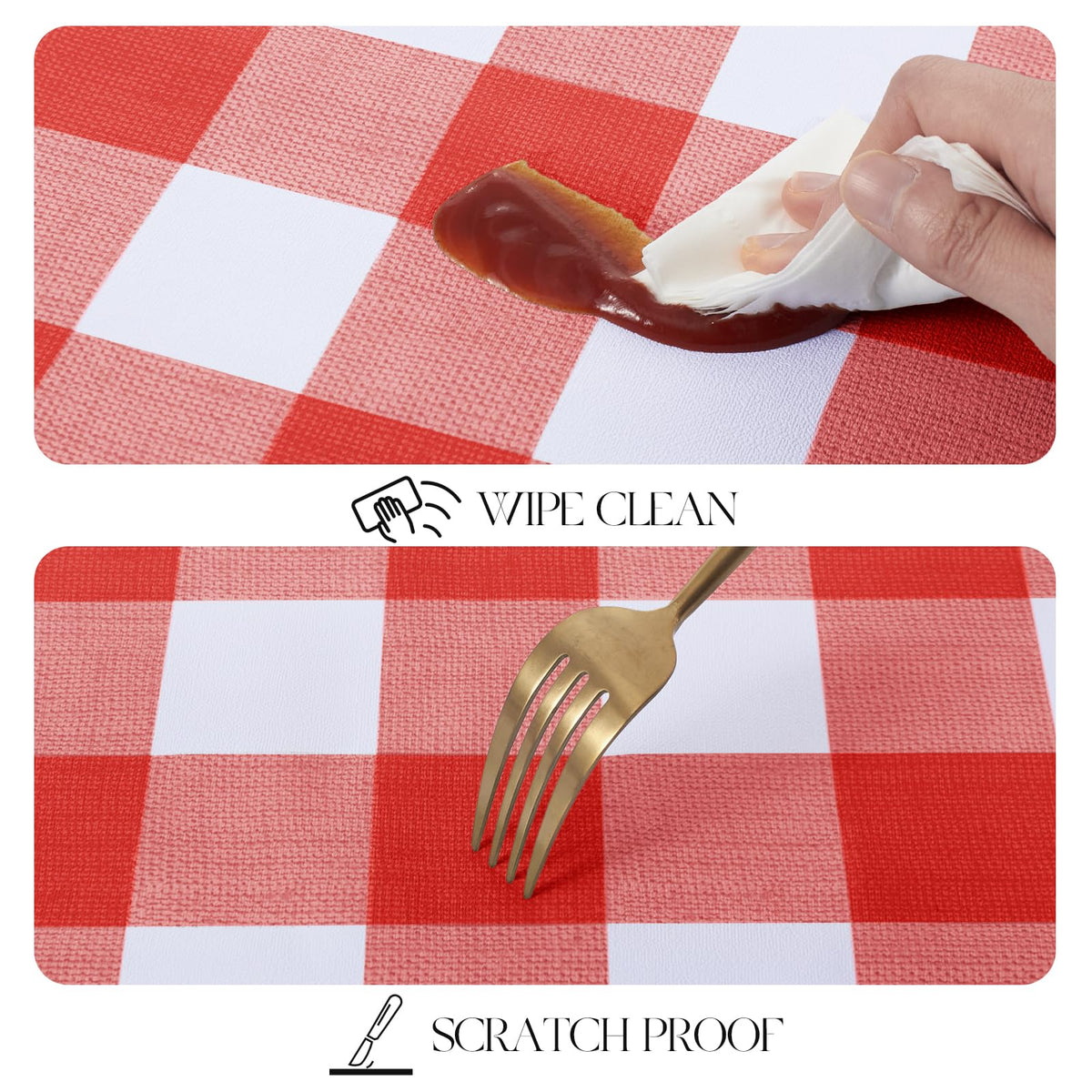 MOSAYT tablecloth ideal for outdoor picnics and camping setups.