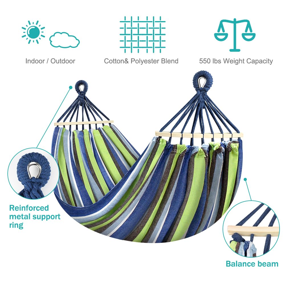 MOSFiATA hammock supports up to 550 pounds for versatile outdoor use