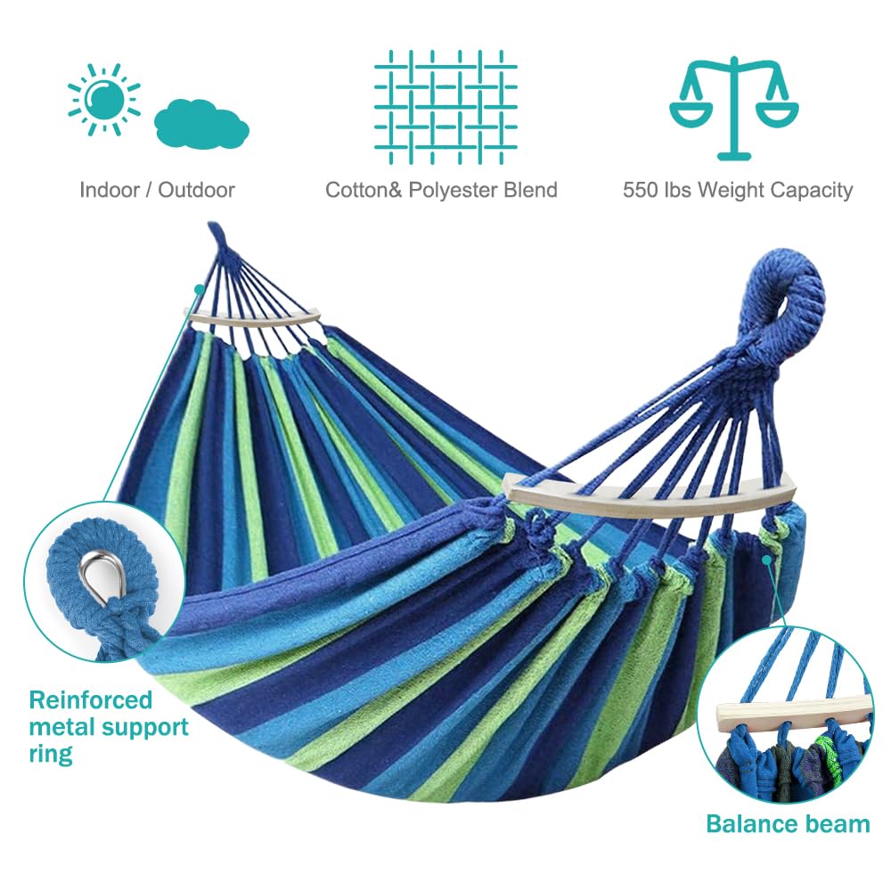 MOSFiATA hammock bed measures 80.7 by 61 inches for roomy lounging.