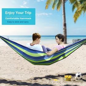 MOSFiATA hammock features a metal knot to reduce wear and extend life.