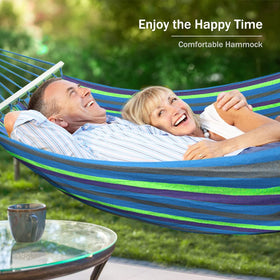 MOSFiATA hammock includes tree straps for quick, secure mounting.