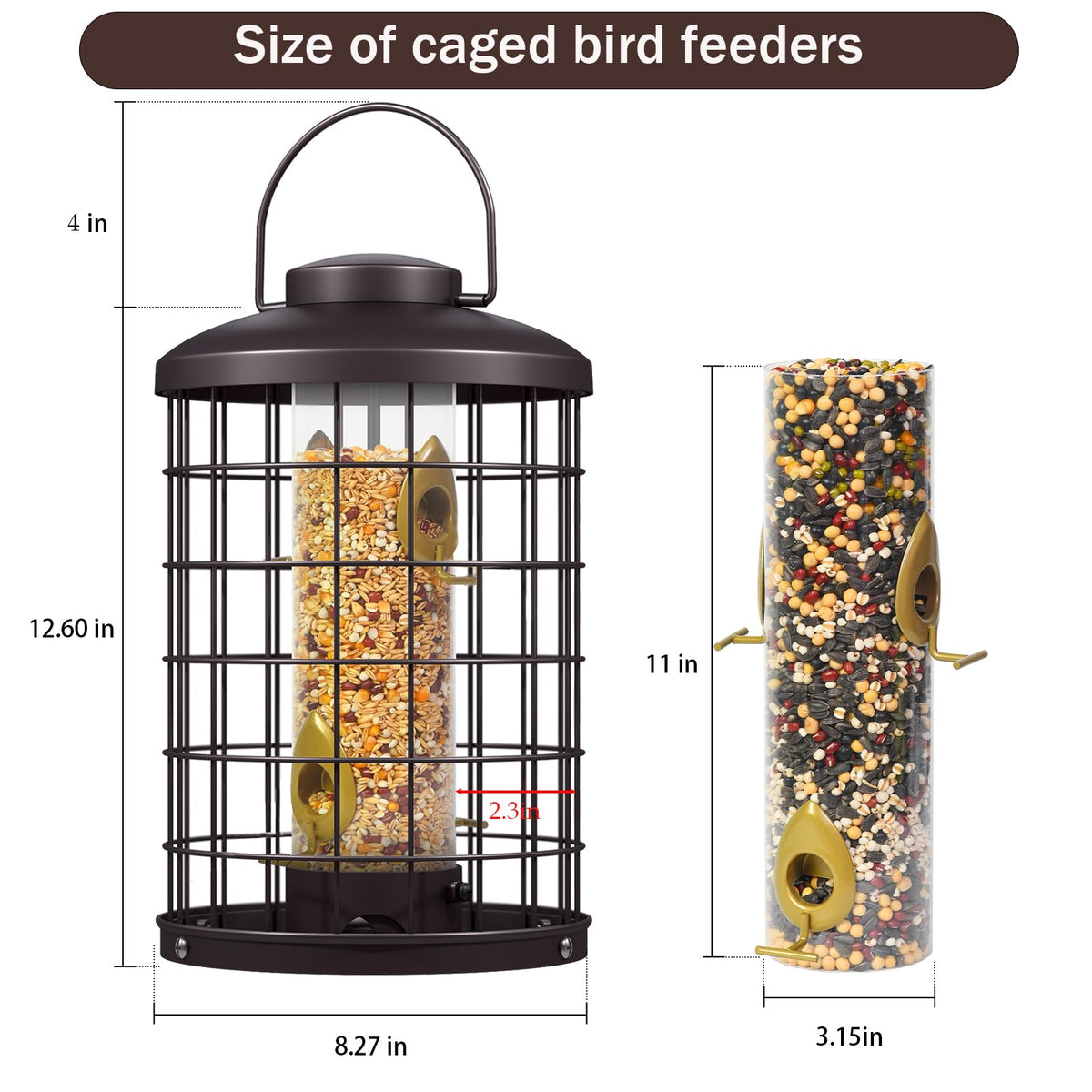 Mosloly weatherproof dome protects seeds from rain and snow.