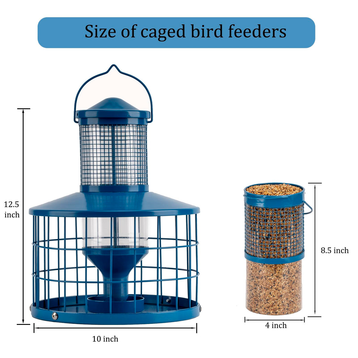 Mosloly metal bird feeder with detachable assembly for quick maintenance