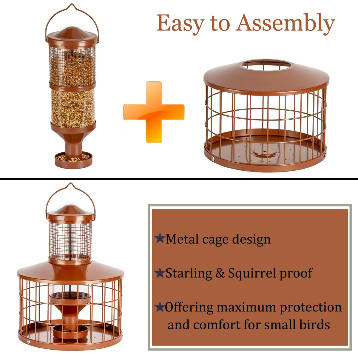 Mosloly outdoor hanging feeder ready for patio or garden.