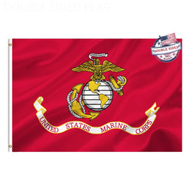 Mosprovie USMC flag double sided for clear visibility outdoors.