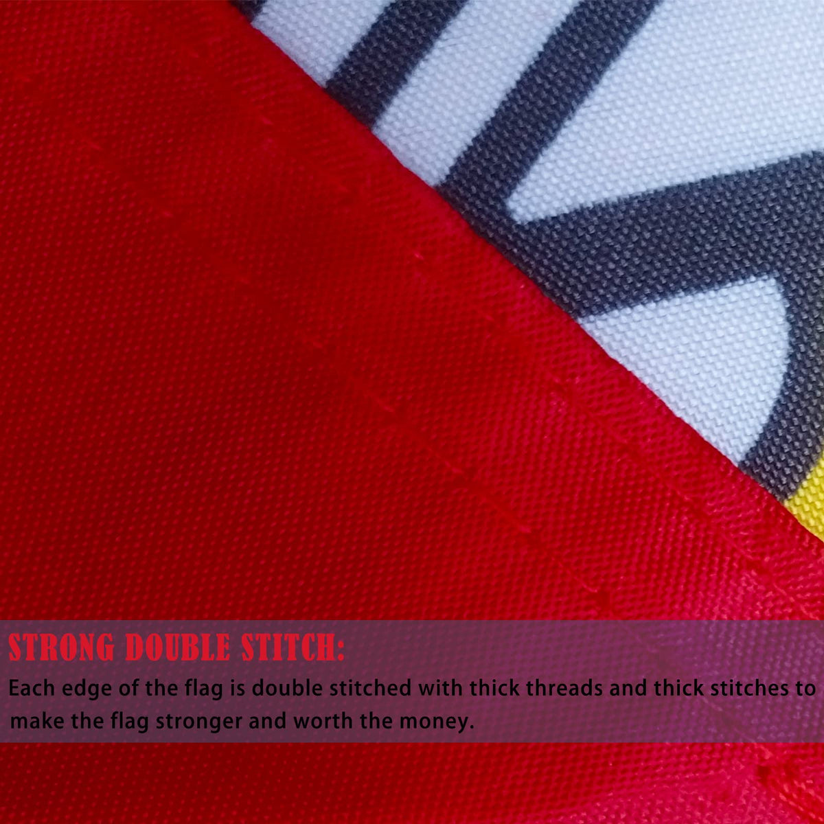 Mosprovie USMC flag with reinforced edge stitching for long lasting display.