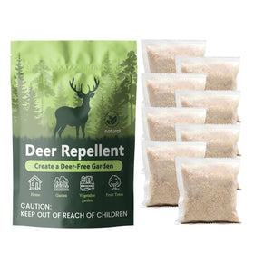 Mosquashield deer repellent sachet outdoors protects flowers and vegetables