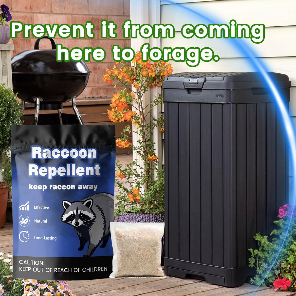 Weather resistant granules maintain effectiveness up to 30 days outdoors