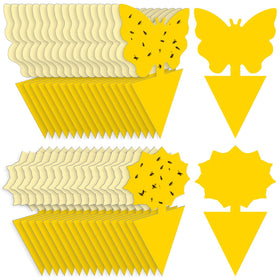 Mosqueda butterfly-shaped trap attracts pests to protect potted plants.