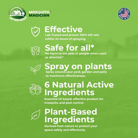 Mosquito Magician pump sprayer use demonstrates easy application in outdoor spaces.