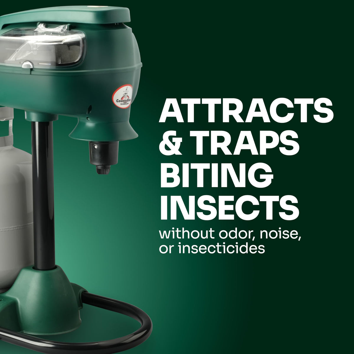 Mosquito Magnet Patriot Plus outdoor-coverage demonstrates up to 1 acre of protection.