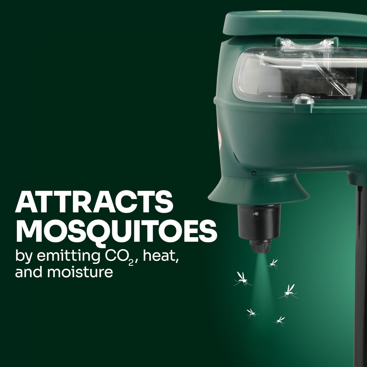 Mosquito Magnet Patriot Plus vacuum-net close-up demonstrates strong insect intake.