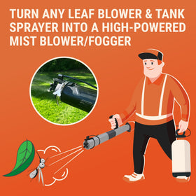 Mosquito Sniper System leaf blower to fogger setup for fast misting.