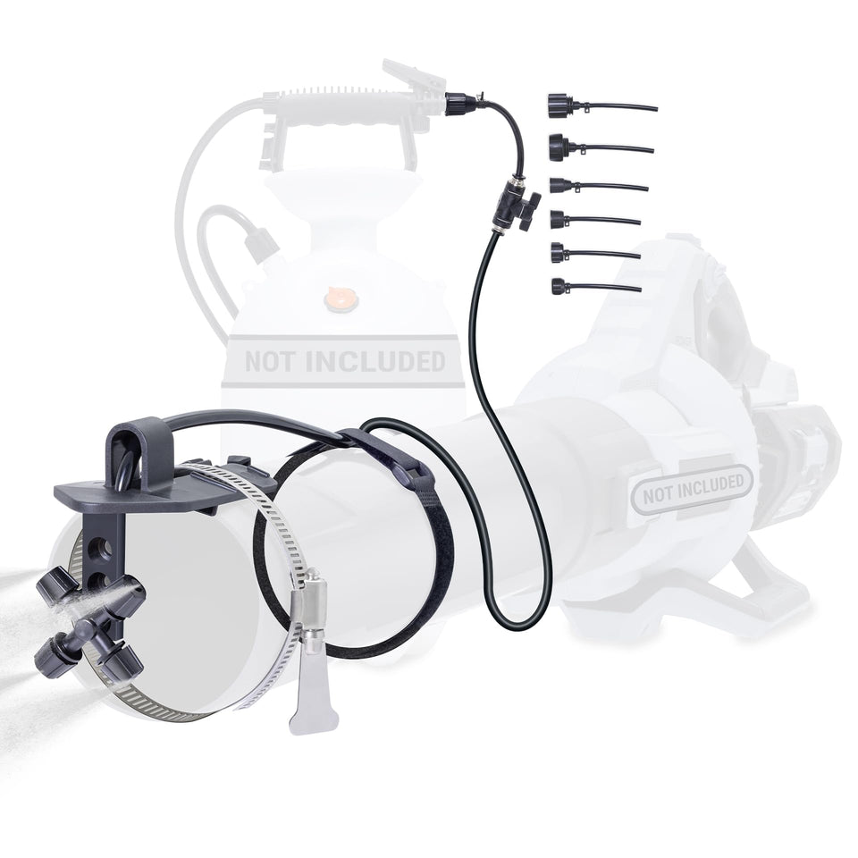 Mosquito Sniper System Mist-Pro adapter enables quick outdoor fogging.