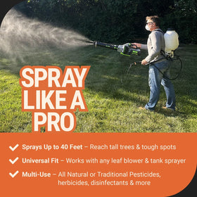 Mosquito Sniper System multi-use design supports pesticides, herbicides, and de-icing.